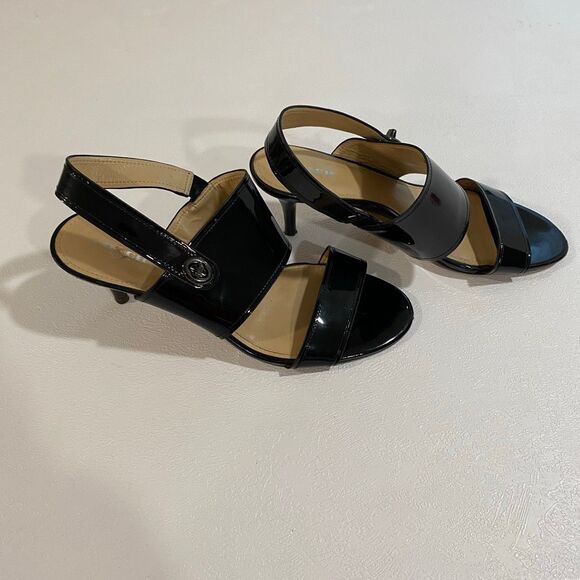 Coach Black Patent Leather Slingback Heels Women’s Size 10B - Picture 8 of 9
